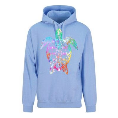 Tribal Colorful Turtle Unisex Surf Hoodie