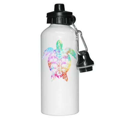 Tribal Colorful Turtle Aluminum Water Bottle