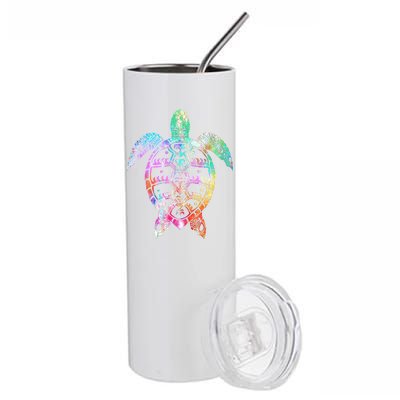 Tribal Colorful Turtle Stainless Steel Tumbler