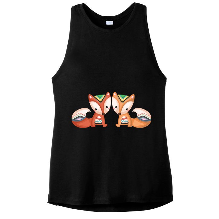 Tribal Foxes Ladies PosiCharge Tri-Blend Wicking Tank