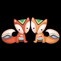 Tribal Foxes City Backpack