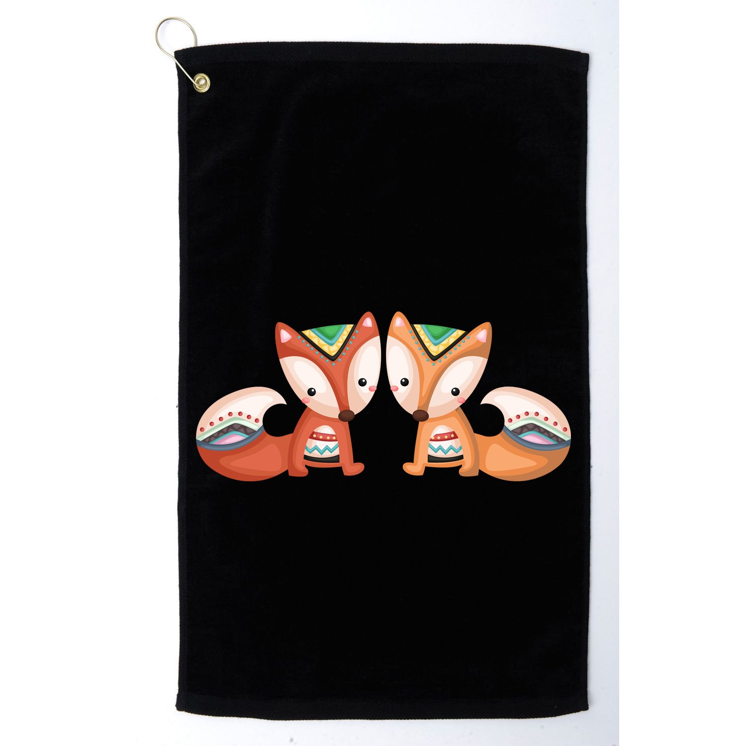 Tribal Foxes Golf Towel