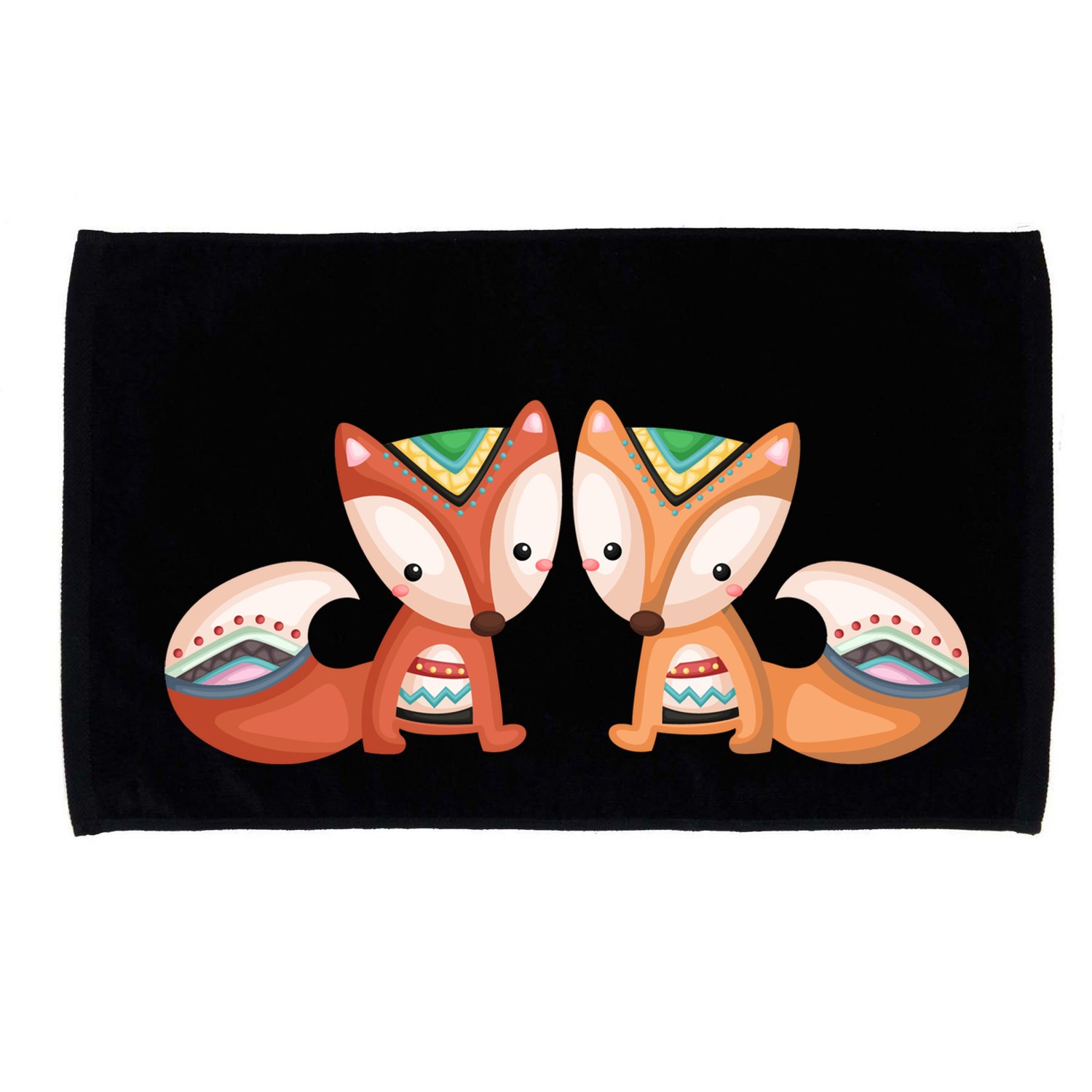 Tribal Foxes Microfiber Hand Towel