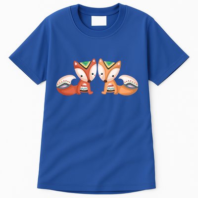 Tribal Foxes Tall T-Shirt