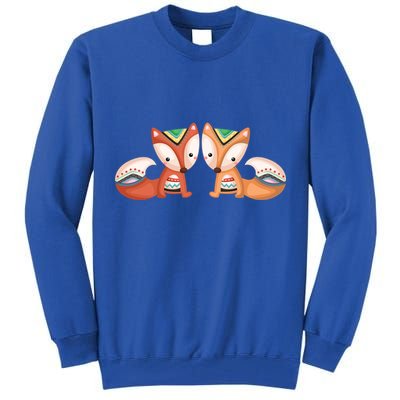 Tribal Foxes Tall Sweatshirt
