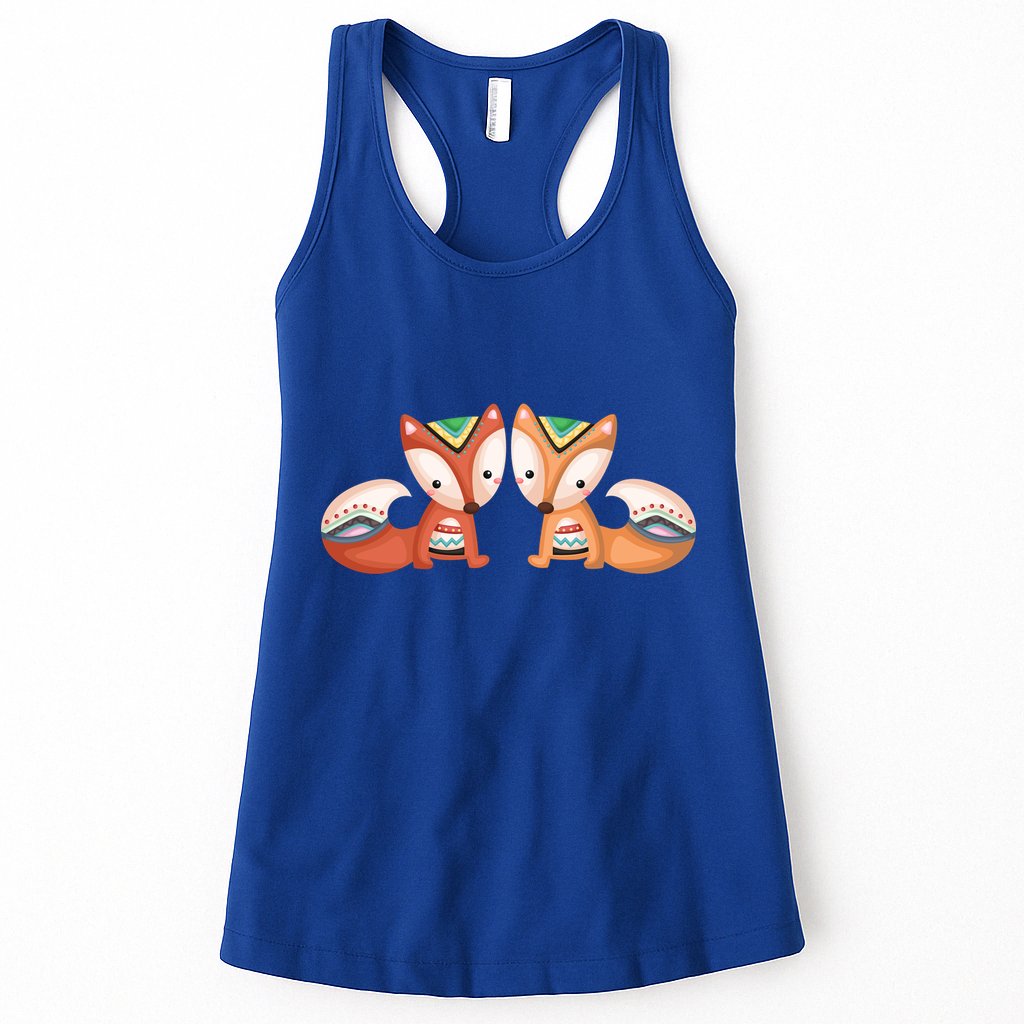 Tribal Foxes Womens Tank Top