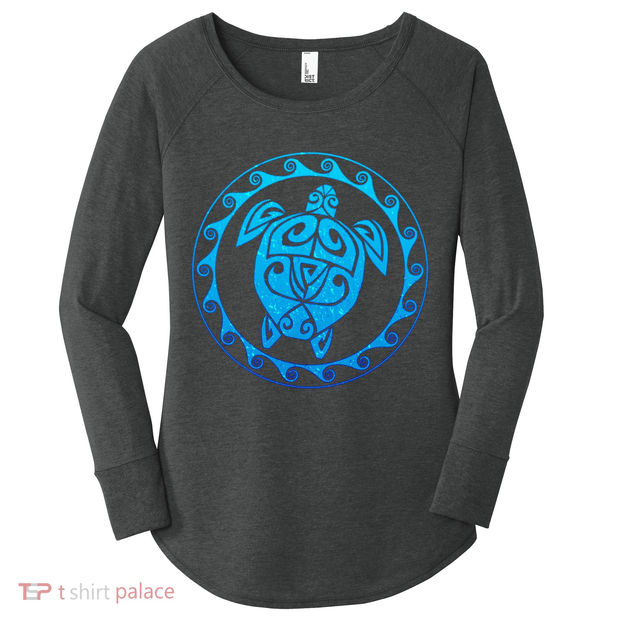 Tribal Sea Turtle Women's Perfect Tri Tunic Long Sleeve Shirt