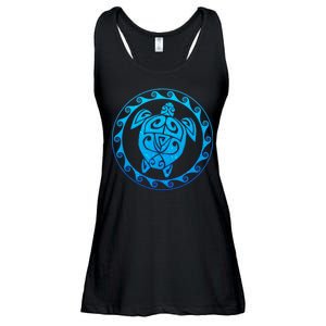 Tribal Sea Turtle Ladies Essential Flowy Tank