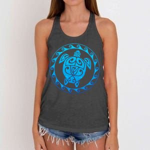 Tribal Sea Turtle Women's Knotted Racerback Tank