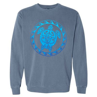 Tribal Sea Turtle Garment-Dyed Sweatshirt