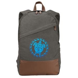 Tribal Sea Turtle Cotton Canvas Backpack