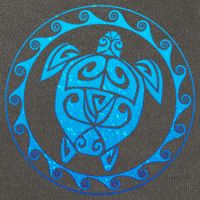 Tribal Sea Turtle Cotton Canvas Backpack