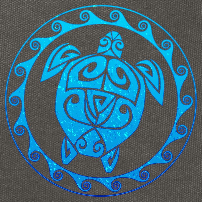 Tribal Sea Turtle Cotton Canvas Backpack
