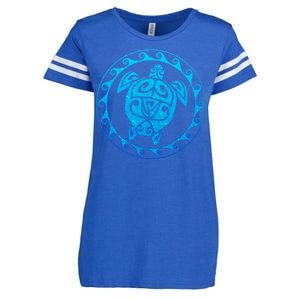 Tribal Sea Turtle Enza Ladies Jersey Football T-Shirt