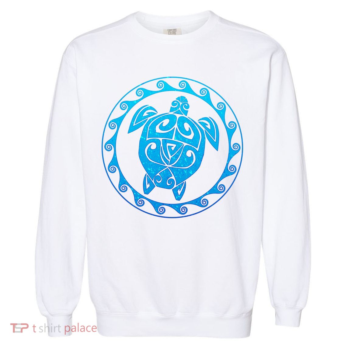 Tribal Sea Turtle Garment-Dyed Sweatshirt