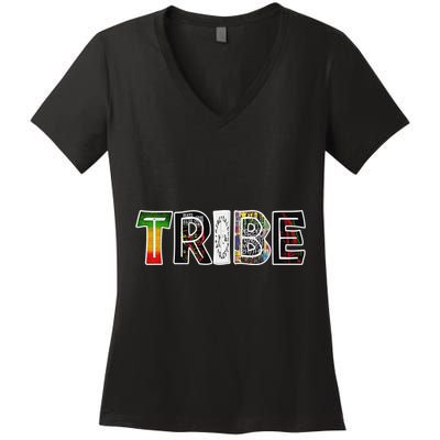 Tribe African Logo Women's V-Neck T-Shirt