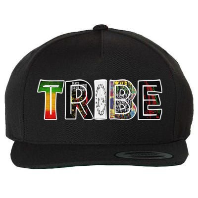 Tribe African Logo Wool Snapback Cap