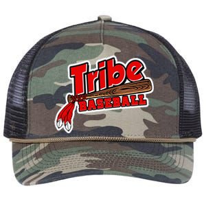 Tribe Baseball Sports Logo Retro Rope Trucker Hat Cap