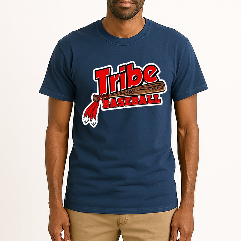 Tribe Baseball Sports Logo Tall T-Shirt