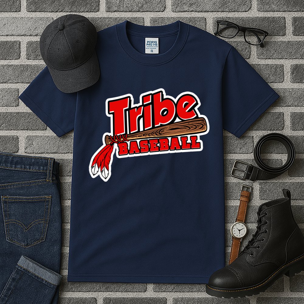 Tribe Baseball Sports Logo Tall T-Shirt