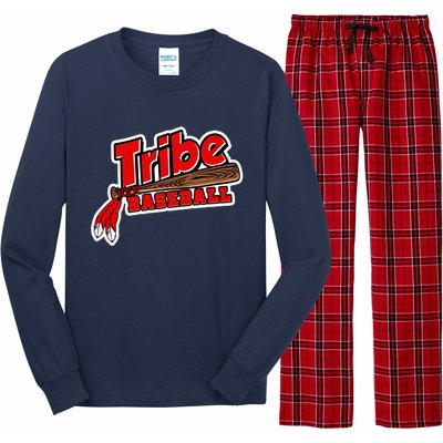 Tribe Baseball Sports Logo Long Sleeve Pajama Set