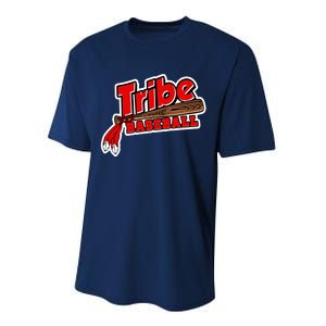 Tribe Baseball Sports Logo Performance Sprint T-Shirt