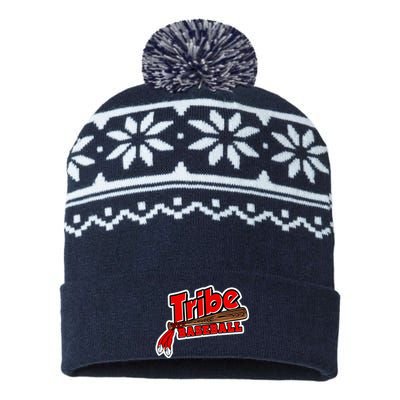 Tribe Baseball Sports Logo USA-Made Snowflake Beanie