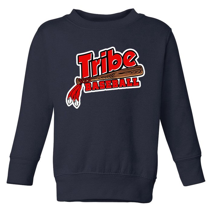 Tribe Baseball Sports Logo Toddler Sweatshirt