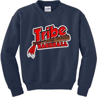 Tribe Baseball Sports Logo Kids Sweatshirt