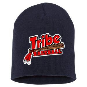 Tribe Baseball Sports Logo Short Acrylic Beanie