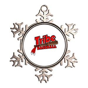 Tribe Baseball Sports Logo Metallic Star Ornament