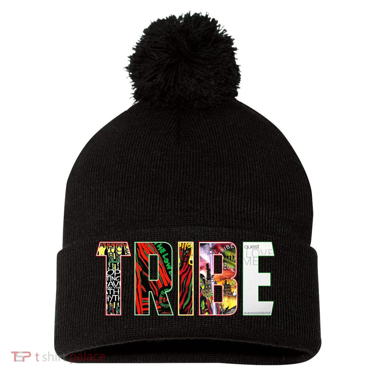 Tribe Music Album Covers  Pom Pom 12in Knit Beanie
