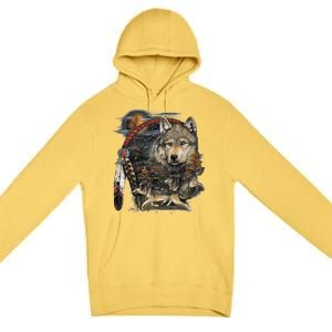 Tribesman Wolf Premium Pullover Hoodie