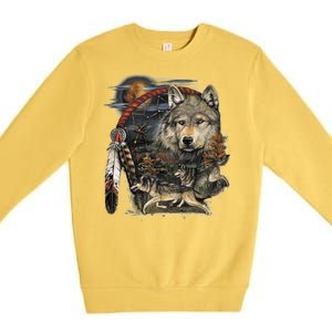 Tribesman Wolf Premium Crewneck Sweatshirt