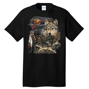 Tribesman Wolf Tall T-Shirt