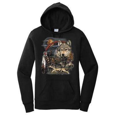 Tribesman Wolf Women's Pullover Hoodie