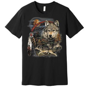 Tribesman Wolf Premium T-Shirt