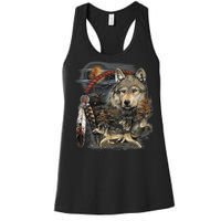 Tribesman Wolf Women's Racerback Tank