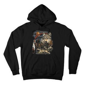 Tribesman Wolf Tall Hoodie