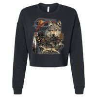 Tribesman Wolf Cropped Pullover Crew