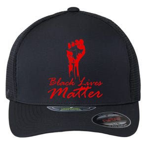 Tribute Black Lives Matter Fist Flexfit Unipanel Trucker Cap