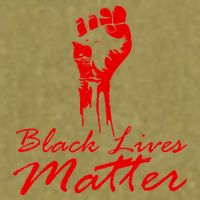 Tribute Black Lives Matter Fist Garment-Dyed Women's Muscle Tee