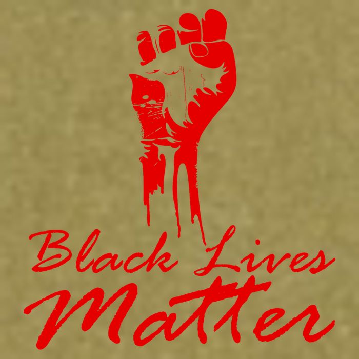 Tribute Black Lives Matter Fist Garment-Dyed Women's Muscle Tee