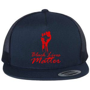 Tribute Black Lives Matter Fist Flat Bill Trucker Hat