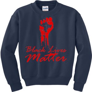 Tribute Black Lives Matter Fist Kids Sweatshirt