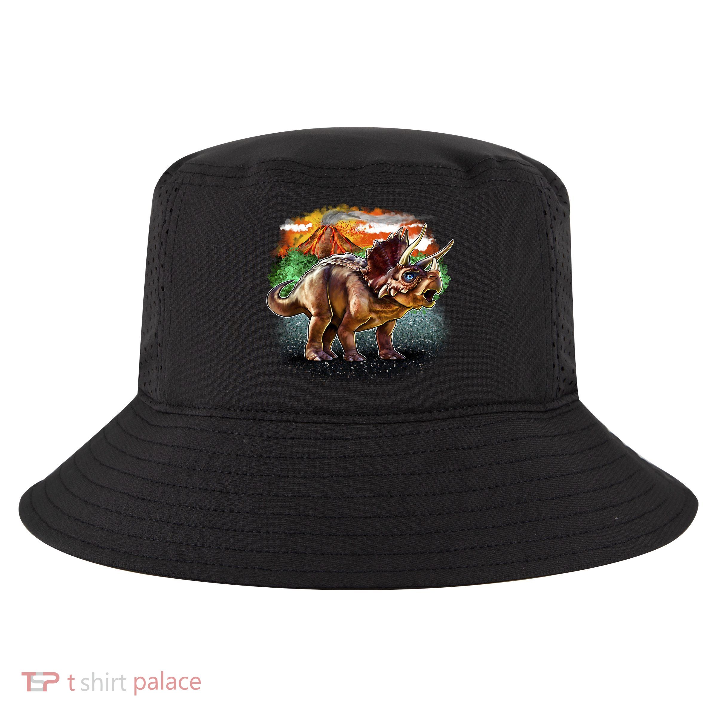 Triceratops Volcano Cool Comfort Performance Bucket Hat