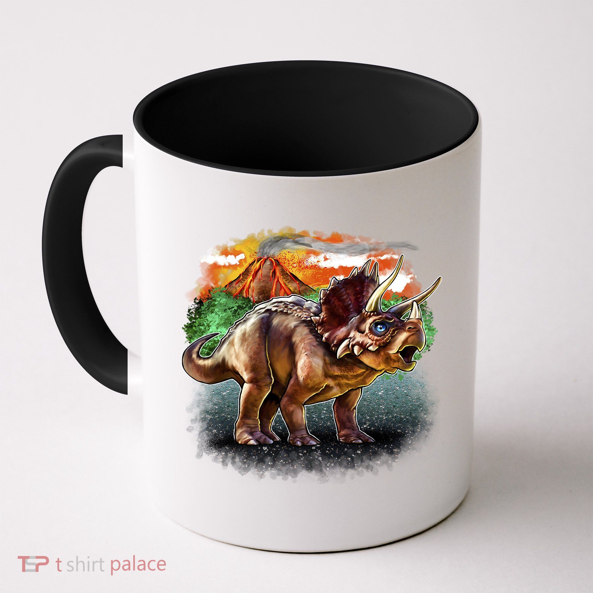 Triceratops Volcano Mug