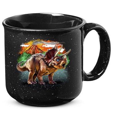 Triceratops Volcano 15oz Campfire Ceramic Mug