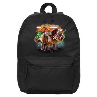 Triceratops Volcano 16 in Basic Backpack