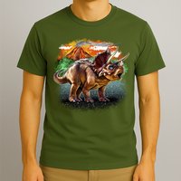 Triceratops Volcano T-Shirt